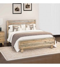 Woodland Solid Pine Wood Bed Frame In Rustic Texture Multiple Size Bed Frame